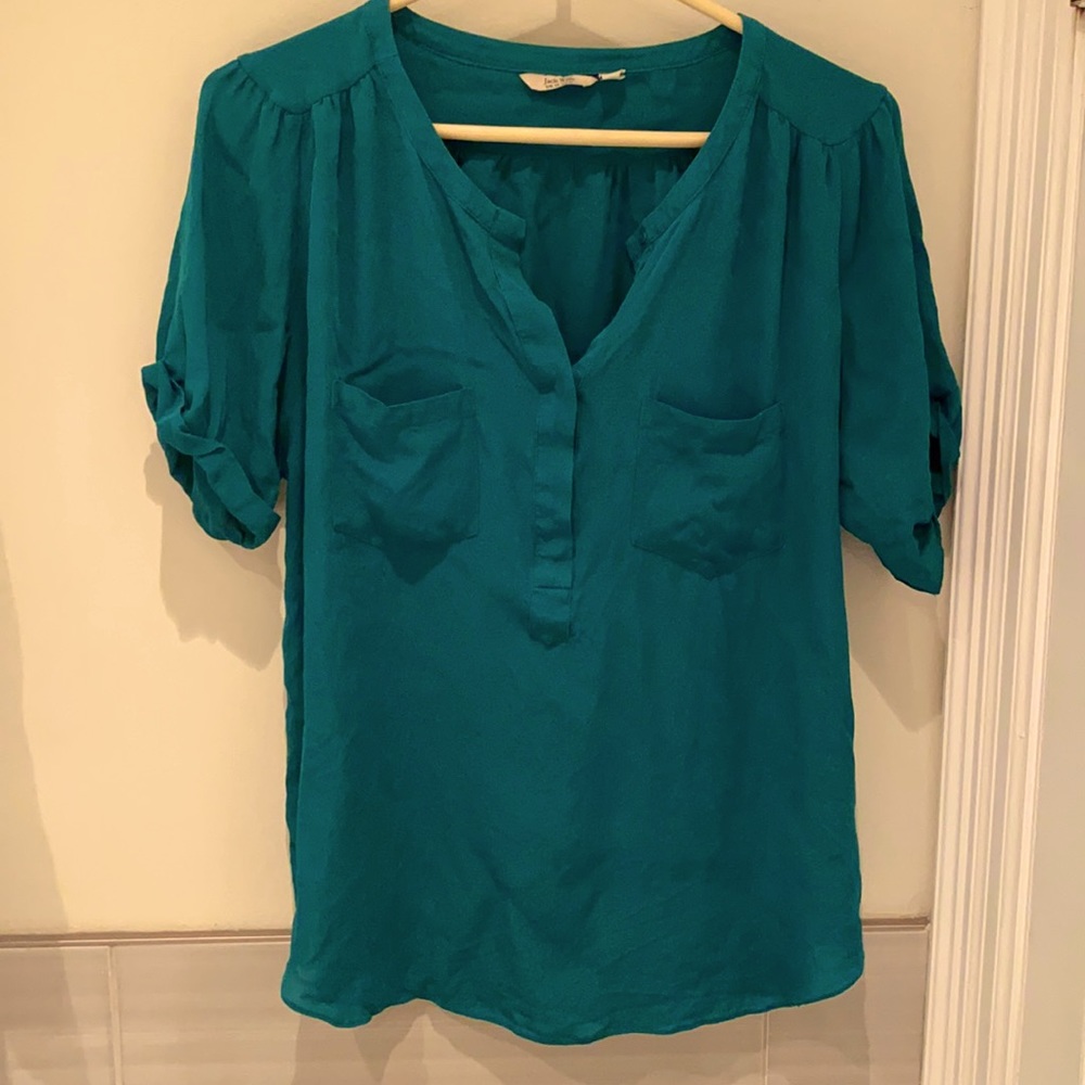 Silk Short Sleeve Blouse